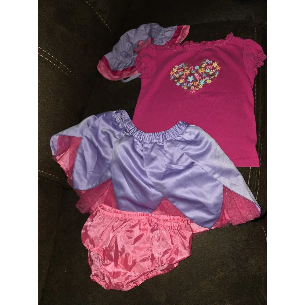 Gymboree fairy fashionable spring Easter outfit top 4t skirt 3t hat 2t 3t floral